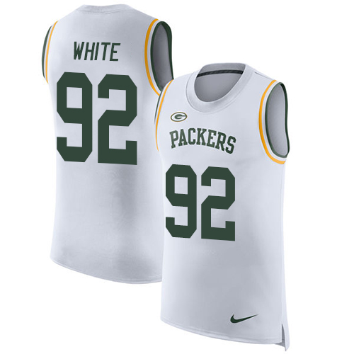 Nike Packers #92 Reggie White White Men's Stitched NFL Limited Rush Tank Top Jersey Nike Packers #92 Reggie White White Men's Stitched NFL Limited Rush Tank Top Jersey