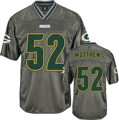 Nike Packers #52 Clay Matthews Grey Men's Stitched NFL Elite Vapor Jersey Nike Packers #52 Clay Matthews Grey Men's Stitched NFL Elite Vapor Jersey