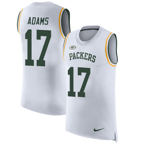 Nike Packers #17 Davante Adams White Men's Stitched NFL Limited Rush Tank Top Jersey Nike Packers #17 Davante Adams White Men's Stitched NFL Limited Rush Tank Top Jersey