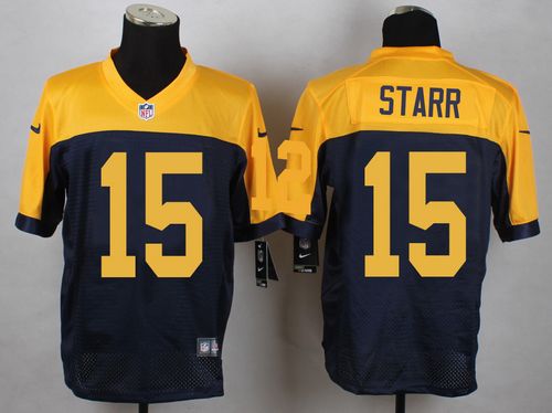 Nike Packers #15 Bart Starr Navy Blue Alternate Men's Stitched NFL New Elite Jersey Nike Packers #15 Bart Starr Navy Blue Alternate Men's Stitched NFL New Elite Jersey