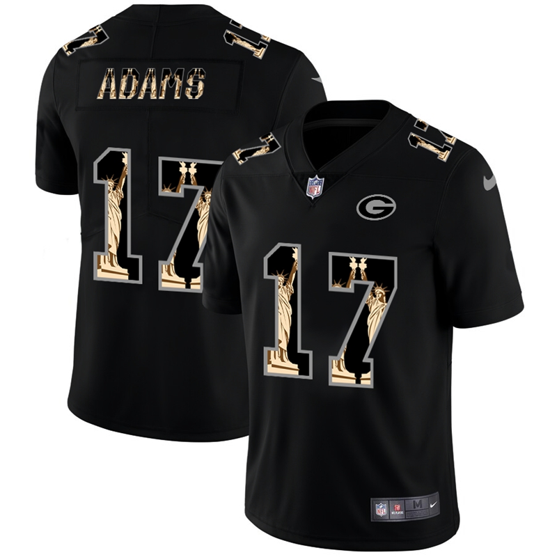 Green Bay Packers #17 Davante Adams Carbon Black Vapor Statue Of Liberty Limited NFL Jersey Green Bay Packers #17 Davante Adams Carbon Black Vapor Statue Of Liberty Limited NFL Jersey