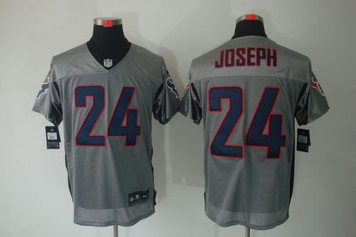 Nike Texans #24 Johnathan Joseph Grey Shadow Men's Stitched NFL Elite Jersey Nike Texans #24 Johnathan Joseph Grey Shadow Men's Stitched NFL Elite Jersey