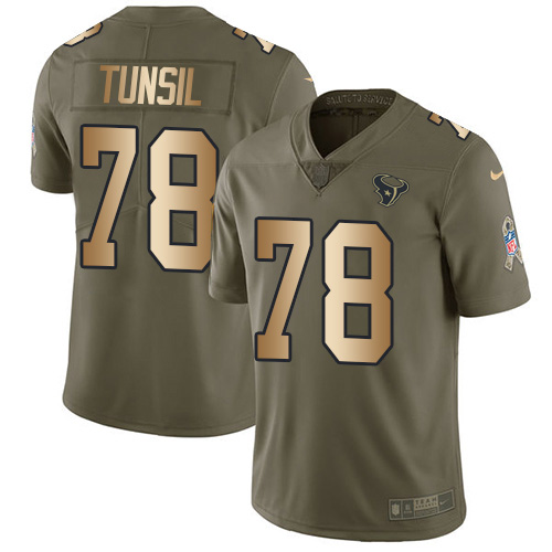 Nike Texans #78 Laremy Tunsil Olive/Gold Men's Stitched NFL Limited 2017 Salute To Service Jersey Nike Texans #78 Laremy Tunsil Olive/Gold Men's Stitched NFL Limited 2017 Salute To Service Jersey