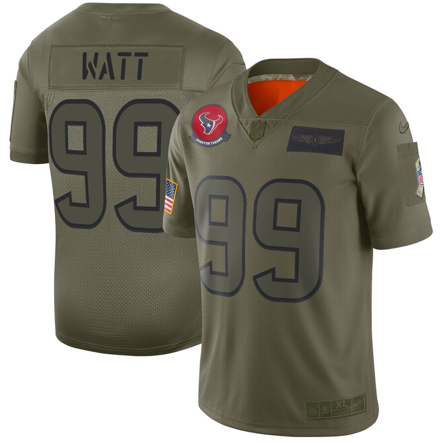 Nike Texans #99 J.J. Watt Camo Men's Stitched NFL Limited 2019 Salute To Service Jersey Nike Texans #99 J.J. Watt Camo Men's Stitched NFL Limited 2019 Salute To Service Jersey