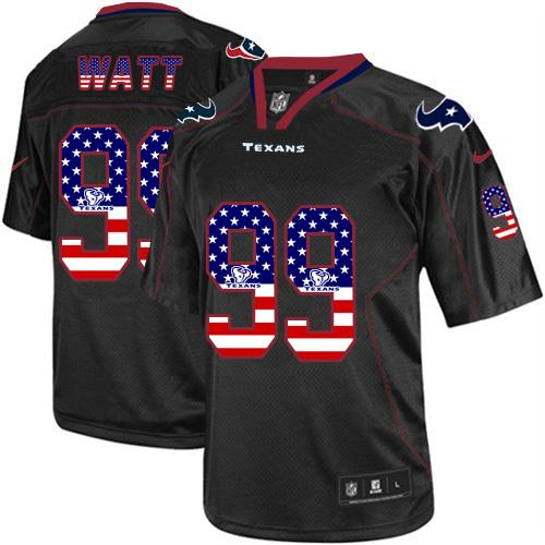 Nike Texans #99 J.J. Watt Black Men's Stitched NFL Elite USA Flag Fashion Jersey Nike Texans #99 J.J. Watt Black Men's Stitched NFL Elite USA Flag Fashion Jersey
