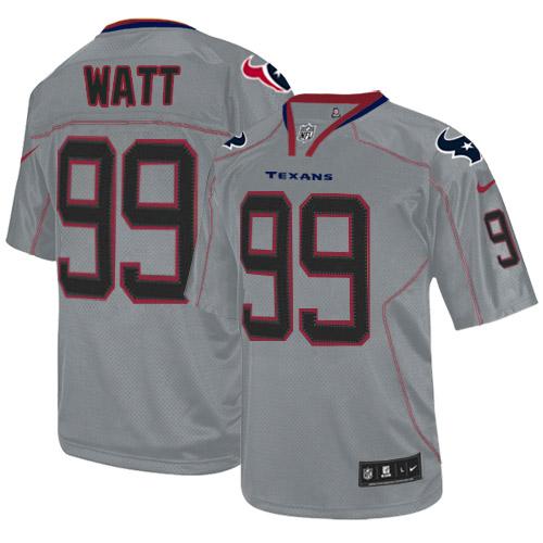 Nike Texans #99 J.J. Watt Lights Out Grey Men's Stitched NFL Elite Jersey Nike Texans #99 J.J. Watt Lights Out Grey Men's Stitched NFL Elite Jersey