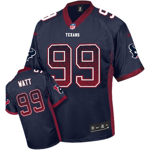 Nike Texans #99 J.J. Watt Navy Blue Team Color Men's Stitched NFL Elite Drift Fashion Jersey Nike Texans #99 J.J. Watt Navy Blue Team Color Men's Stitched NFL Elite Drift Fashion Jersey