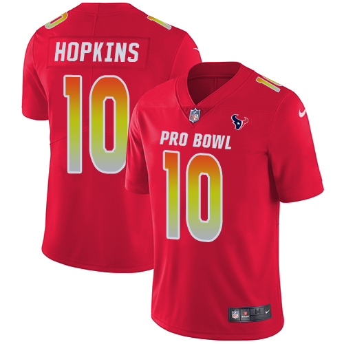 Nike Texans #10 DeAndre Hopkins Red Men's Stitched NFL Limited AFC 2019 Pro Bowl Jersey Nike Texans #10 DeAndre Hopkins Red Men's Stitched NFL Limited AFC 2019 Pro Bowl Jersey
