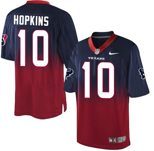 Nike Texans #10 DeAndre Hopkins Navy Blue/Red Men's Stitched NFL Elite Fadeaway Fashion Jersey Nike Texans #10 DeAndre Hopkins Navy Blue/Red Men's Stitched NFL Elite Fadeaway Fashion Jersey