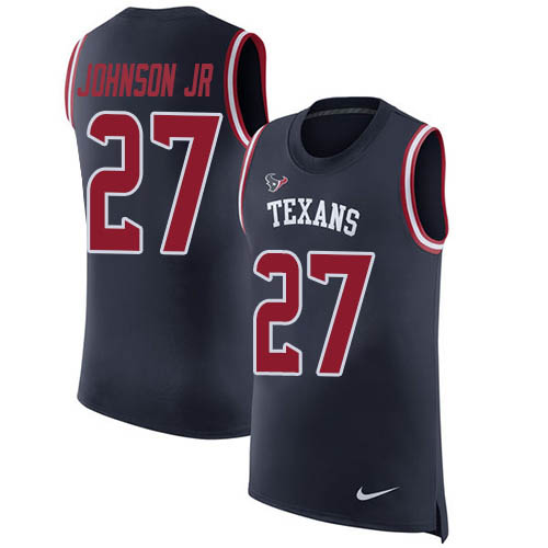 Nike Texans #27 Duke Johnson Jr Navy Blue Team Color Men's Stitched NFL Limited Rush Tank Top Jersey Nike Texans #27 Duke Johnson Jr Navy Blue Team Color Men's Stitched NFL Limited Rush Tank Top Jersey