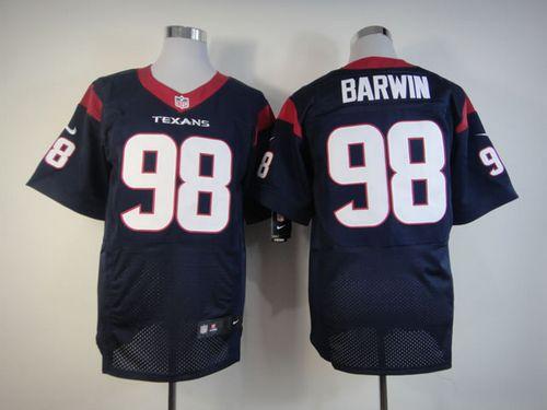 Nike Texans #98 Connor Barwin Navy Blue Team Color Men's Stitched NFL Elite Jersey Nike Texans #98 Connor Barwin Navy Blue Team Color Men's Stitched NFL Elite Jersey