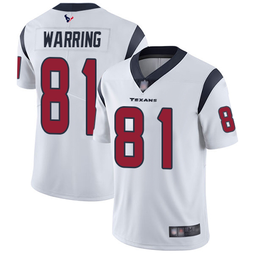 Nike Texans #81 Kahale Warring White Men's Stitched NFL Vapor Untouchable Limited Jersey Nike Texans #81 Kahale Warring White Men's Stitched NFL Vapor Untouchable Limited Jersey
