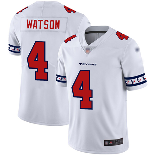 Nike Texans #4 Deshaun Watson White Men's Stitched NFL Limited Team Logo Fashion Jersey Nike Texans #4 Deshaun Watson White Men's Stitched NFL Limited Team Logo Fashion Jersey