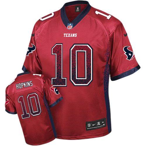 Nike Texans #10 DeAndre Hopkins Red Alternate Men's Stitched NFL Elite Drift Fashion Jersey Nike Texans #10 DeAndre Hopkins Red Alternate Men's Stitched NFL Elite Drift Fashion Jersey