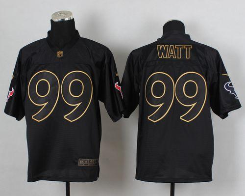Nike Texans #99 J.J. Watt Black Gold No. Fashion Men's Stitched NFL Elite Jersey Nike Texans #99 J.J. Watt Black Gold No. Fashion Men's Stitched NFL Elite Jersey