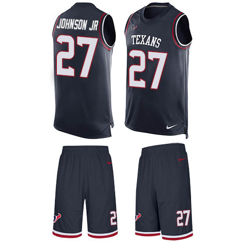 Nike Texans #27 Duke Johnson Jr Navy Blue Team Color Men's Stitched NFL Limited Tank Top Suit Jersey Nike Texans #27 Duke Johnson Jr Navy Blue Team Color Men's Stitched NFL Limited Tank Top Suit Jersey