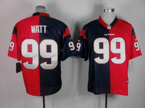 Nike Texans #99 J.J. Watt Navy Blue/Red Men's Stitched NFL Elite Split Jersey Nike Texans #99 J.J. Watt Navy Blue/Red Men's Stitched NFL Elite Split Jersey