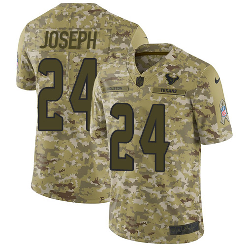 Nike Texans #24 Johnathan Joseph Camo Men's Stitched NFL Limited 2018 Salute To Service Jersey Nike Texans #24 Johnathan Joseph Camo Men's Stitched NFL Limited 2018 Salute To Service Jersey