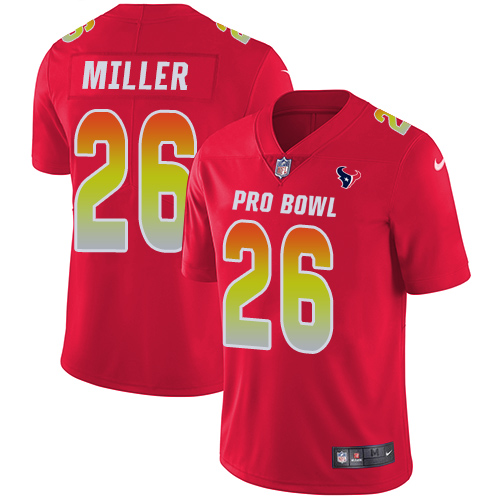 Nike Texans #26 Lamar Miller Red Men's Stitched NFL Limited AFC 2019 Pro Bowl Jersey Nike Texans #26 Lamar Miller Red Men's Stitched NFL Limited AFC 2019 Pro Bowl Jersey