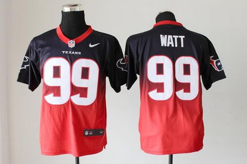 Nike Texans #99 J.J. Watt Navy Blue/Red Men's Stitched NFL Elite Fadeaway Fashion Jersey Nike Texans #99 J.J. Watt Navy Blue/Red Men's Stitched NFL Elite Fadeaway Fashion Jersey