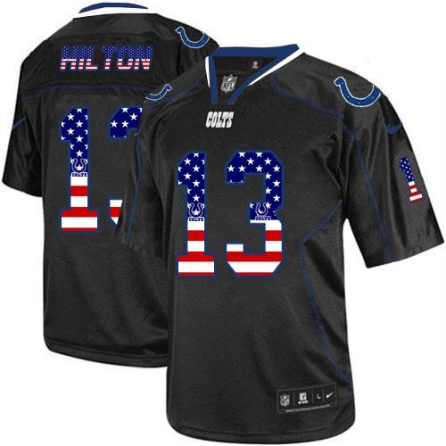 Nike Colts #13 T.Y. Hilton Black Men's Stitched NFL Elite USA Flag Fashion Jersey Nike Colts #13 T.Y. Hilton Black Men's Stitched NFL Elite USA Flag Fashion Jersey