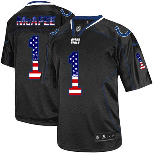 Nike Colts #1 Pat McAfee Black Men's Stitched NFL Elite USA Flag Fashion Jersey Nike Colts #1 Pat McAfee Black Men's Stitched NFL Elite USA Flag Fashion Jersey