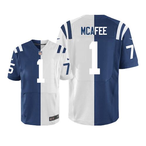 Nike Colts #1 Pat McAfee Royal Blue/White Men's Stitched NFL Elite Split Jersey Nike Colts #1 Pat McAfee Royal Blue/White Men's Stitched NFL Elite Split Jersey