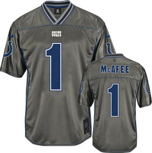 Nike Colts #1 Pat McAfee Grey Men's Stitched NFL Elite Vapor Jersey Nike Colts #1 Pat McAfee Grey Men's Stitched NFL Elite Vapor Jersey