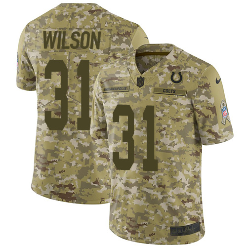 Nike Colts #31 Quincy Wilson Camo Men's Stitched NFL Limited 2018 Salute To Service Jersey Nike Colts #31 Quincy Wilson Camo Men's Stitched NFL Limited 2018 Salute To Service Jersey