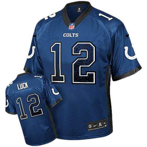 Nike Colts #12 Andrew Luck Royal Blue Team Color Men's Stitched NFL Elite Drift Fashion Jersey Nike Colts #12 Andrew Luck Royal Blue Team Color Men's Stitched NFL Elite Drift Fashion Jersey