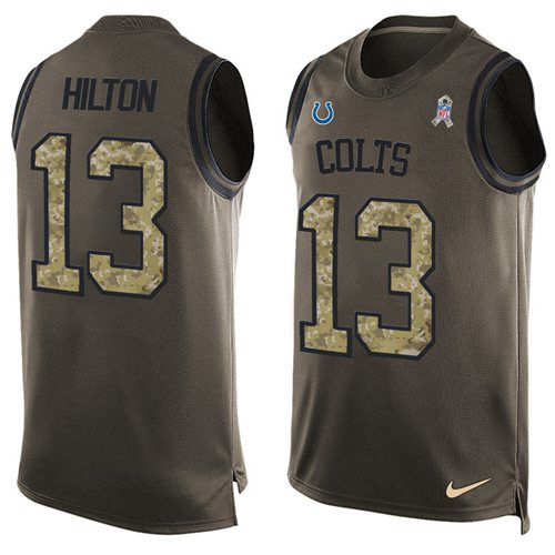 Nike Colts #13 T.Y. Hilton Green Men's Stitched NFL Limited Salute To Service Tank Top Jersey Nike Colts #13 T.Y. Hilton Green Men's Stitched NFL Limited Salute To Service Tank Top Jersey