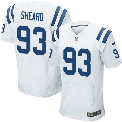 Nike Colts #93 Jabaal Sheard White Men's Stitched NFL Elite Jersey Nike Colts #93 Jabaal Sheard White Men's Stitched NFL Elite Jersey