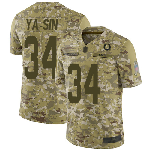 Nike Colts #34 Rock Ya-Sin Camo Men's Stitched NFL Limited 2018 Salute To Service Jersey Nike Colts #34 Rock Ya-Sin Camo Men's Stitched NFL Limited 2018 Salute To Service Jersey