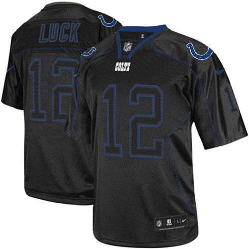 Nike Colts #12 Andrew Luck Lights Out Black Men's Stitched NFL Elite Jersey Nike Colts #12 Andrew Luck Lights Out Black Men's Stitched NFL Elite Jersey