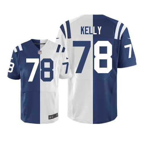 Nike Colts #78 Ryan Kelly Royal Blue/White Men's Stitched NFL Elite Split Jersey Nike Colts #78 Ryan Kelly Royal Blue/White Men's Stitched NFL Elite Split Jersey