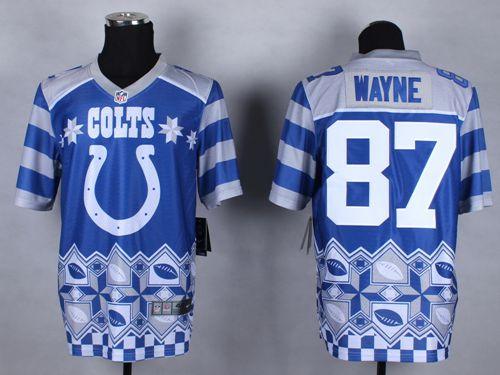 Nike Colts #87 Reggie Wayne Royal Blue Men's Stitched NFL Elite Noble Fashion Jersey Nike Colts #87 Reggie Wayne Royal Blue Men's Stitched NFL Elite Noble Fashion Jersey
