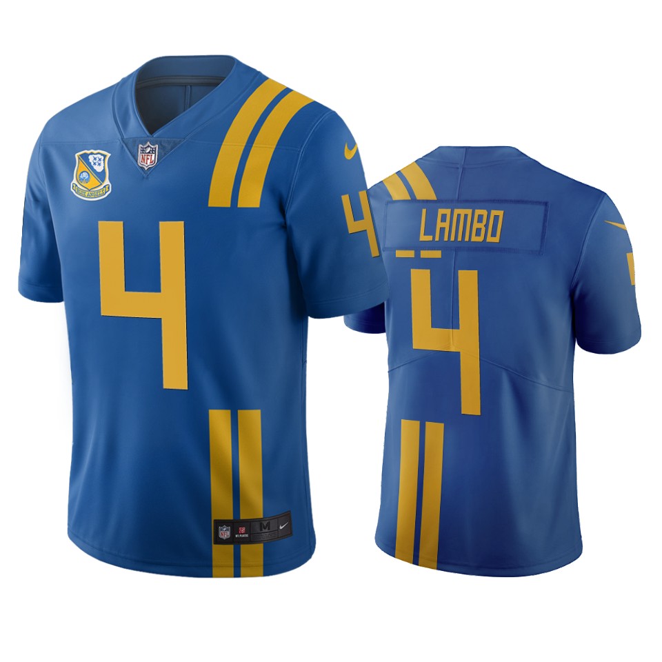 Jacksonville Jaguars #4 Josh Lambo Royal Vapor Limited City Edition NFL Jersey Jacksonville Jaguars #4 Josh Lambo Royal Vapor Limited City Edition NFL Jersey