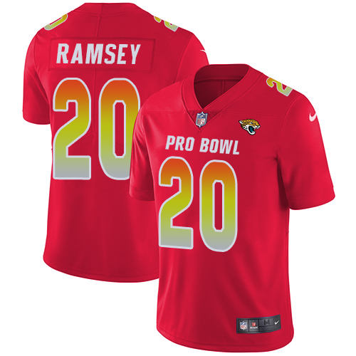 Nike Jaguars #20 Jalen Ramsey Red Men's Stitched NFL Limited AFC 2018 Pro Bowl Jersey Nike Jaguars #20 Jalen Ramsey Red Men's Stitched NFL Limited AFC 2018 Pro Bowl Jersey