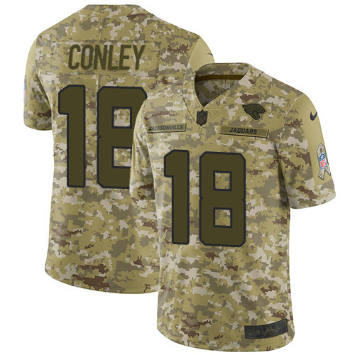 Nike Jaguars #18 Chris Conley Camo Men's Stitched NFL Limited 2018 Salute To Service Jersey Nike Jaguars #18 Chris Conley Camo Men's Stitched NFL Limited 2018 Salute To Service Jersey