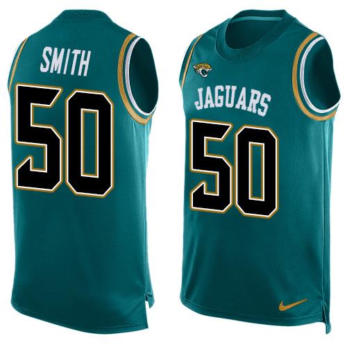 Nike Jaguars #50 Telvin Smith Teal Green Alternate Men's Stitched NFL Limited Tank Top Jersey Nike Jaguars #50 Telvin Smith Teal Green Alternate Men's Stitched NFL Limited Tank Top Jersey