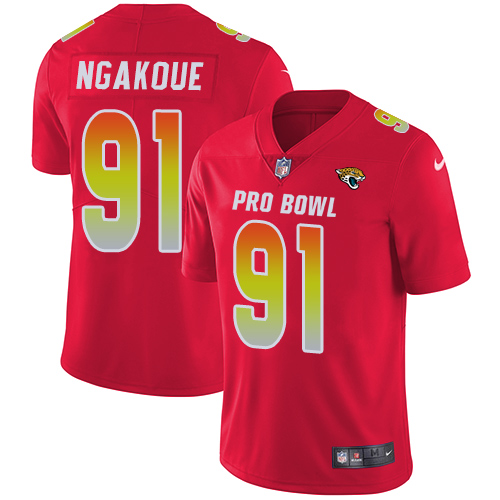 Nike Jaguars #91 Yannick Ngakoue Red Men's Stitched NFL Limited AFC 2018 Pro Bowl Jersey Nike Jaguars #91 Yannick Ngakoue Red Men's Stitched NFL Limited AFC 2018 Pro Bowl Jersey