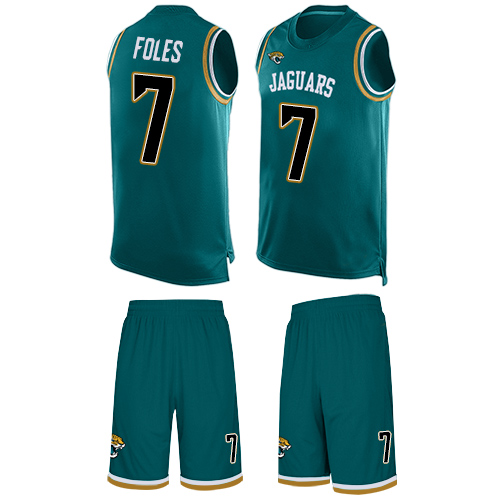 Nike Jaguars #7 Nick Foles Teal Green Alternate Men's Stitched NFL Limited Tank Top Suit Jersey Nike Jaguars #7 Nick Foles Teal Green Alternate Men's Stitched NFL Limited Tank Top Suit Jersey