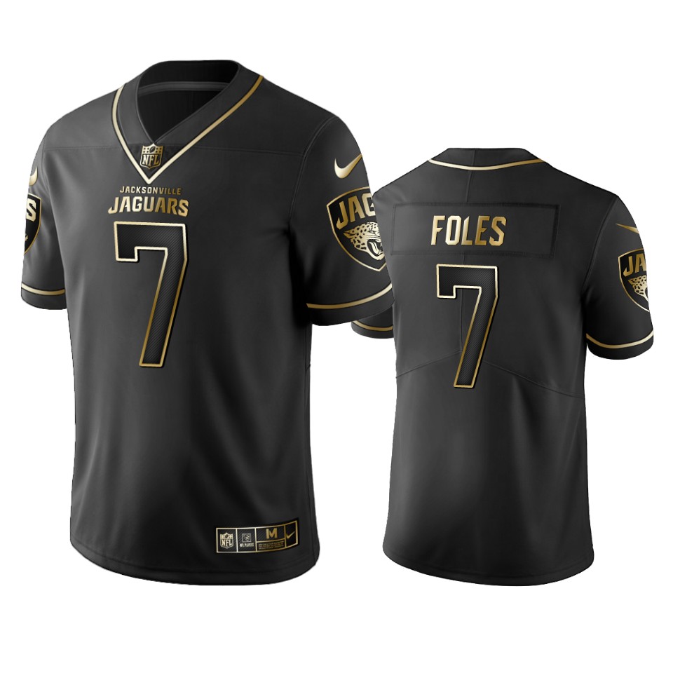 Jaguars #7 Nick Foles Men's Stitched NFL Vapor Untouchable Limited Black Golden Jersey Jaguars #7 Nick Foles Men's Stitched NFL Vapor Untouchable Limited Black Golden Jersey