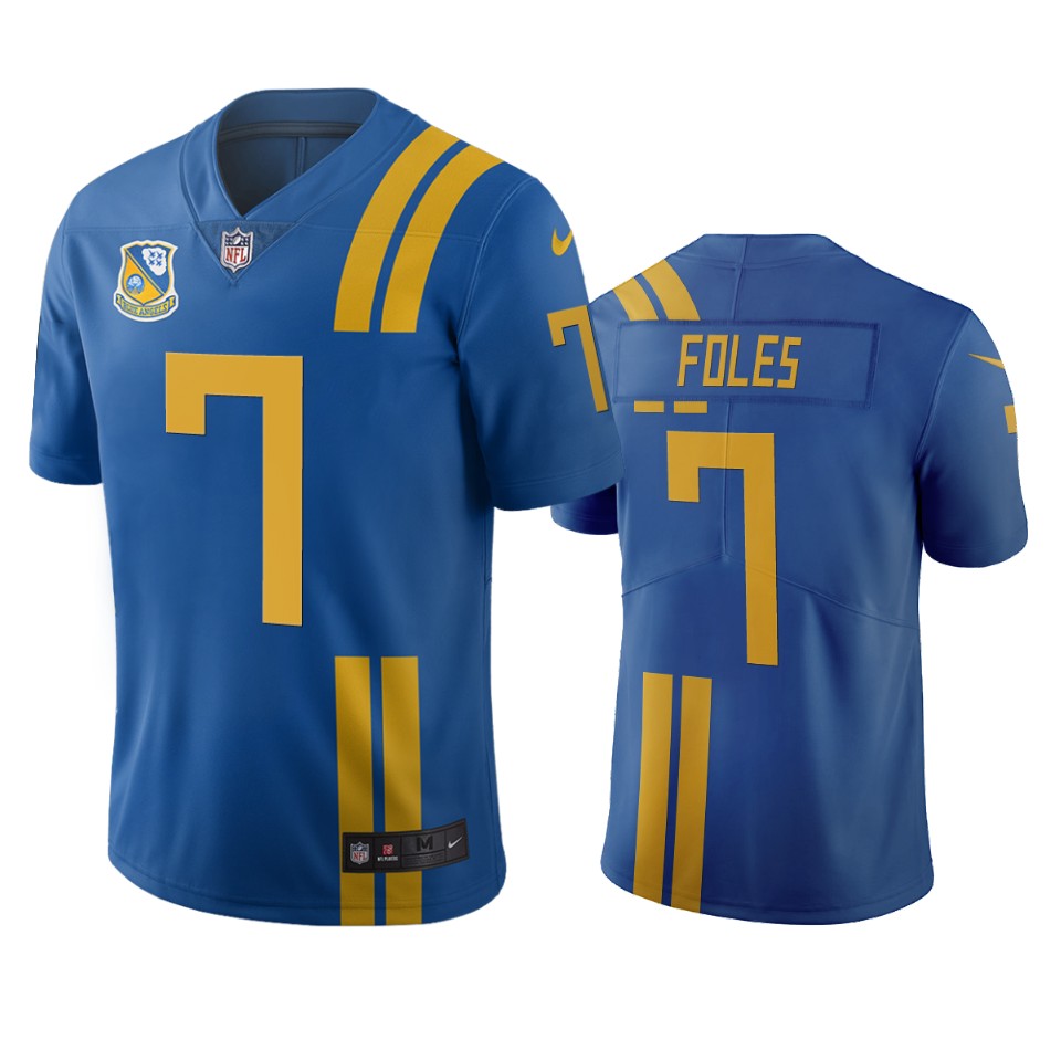 Jacksonville Jaguars #7 Nick Foles Royal Vapor Limited City Edition NFL Jersey Jacksonville Jaguars #7 Nick Foles Royal Vapor Limited City Edition NFL Jersey