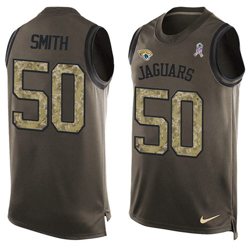Nike Jaguars #50 Telvin Smith Green Men's Stitched NFL Limited Salute To Service Tank Top Jersey Nike Jaguars #50 Telvin Smith Green Men's Stitched NFL Limited Salute To Service Tank Top Jersey