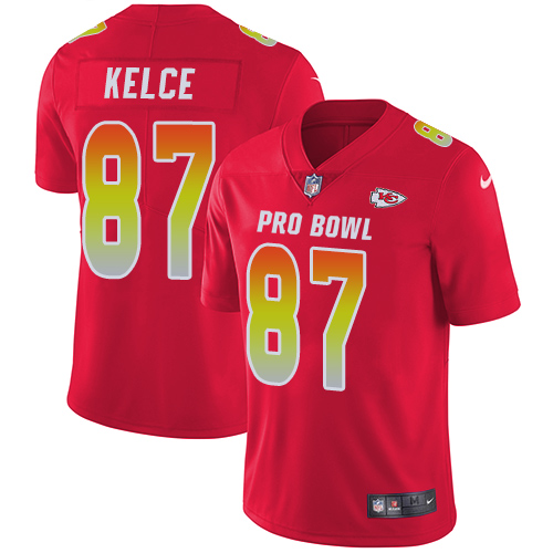 Nike Chiefs #87 Travis Kelce Red Men's Stitched NFL Limited AFC 2019 Pro Bowl Jersey Nike Chiefs #87 Travis Kelce Red Men's Stitched NFL Limited AFC 2019 Pro Bowl Jersey