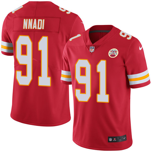 Nike Chiefs #91 Derrick Nnadi Red Team Color Men's Stitched NFL Vapor Untouchable Limited Jersey Nike Chiefs #91 Derrick Nnadi Red Team Color Men's Stitched NFL Vapor Untouchable Limited Jersey