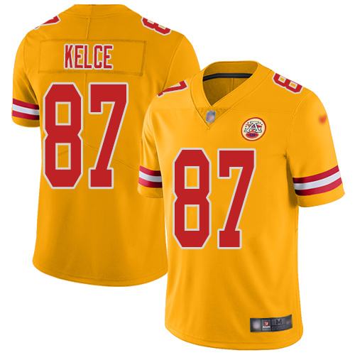 Nike Chiefs #87 Travis Kelce Gold Men's Stitched NFL Limited Inverted Legend Jersey Nike Chiefs #87 Travis Kelce Gold Men's Stitched NFL Limited Inverted Legend Jersey