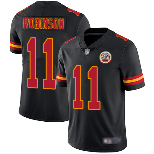Nike Chiefs #11 Demarcus Robinson Black Men's Stitched NFL Limited Rush Jersey Nike Chiefs #11 Demarcus Robinson Black Men's Stitched NFL Limited Rush Jersey