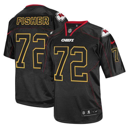 Nike Chiefs #72 Eric Fisher Lights Out Black Men's Stitched NFL Elite Jersey Nike Chiefs #72 Eric Fisher Lights Out Black Men's Stitched NFL Elite Jersey